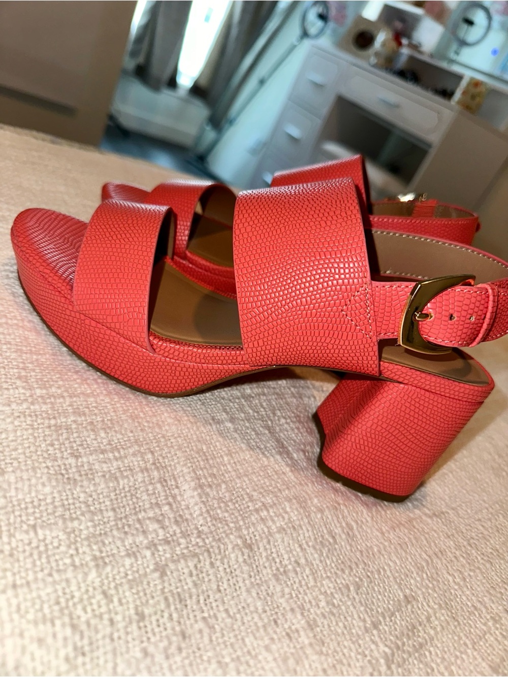 AEROSOLES Coral Block Heel Sandals with Wide Straps